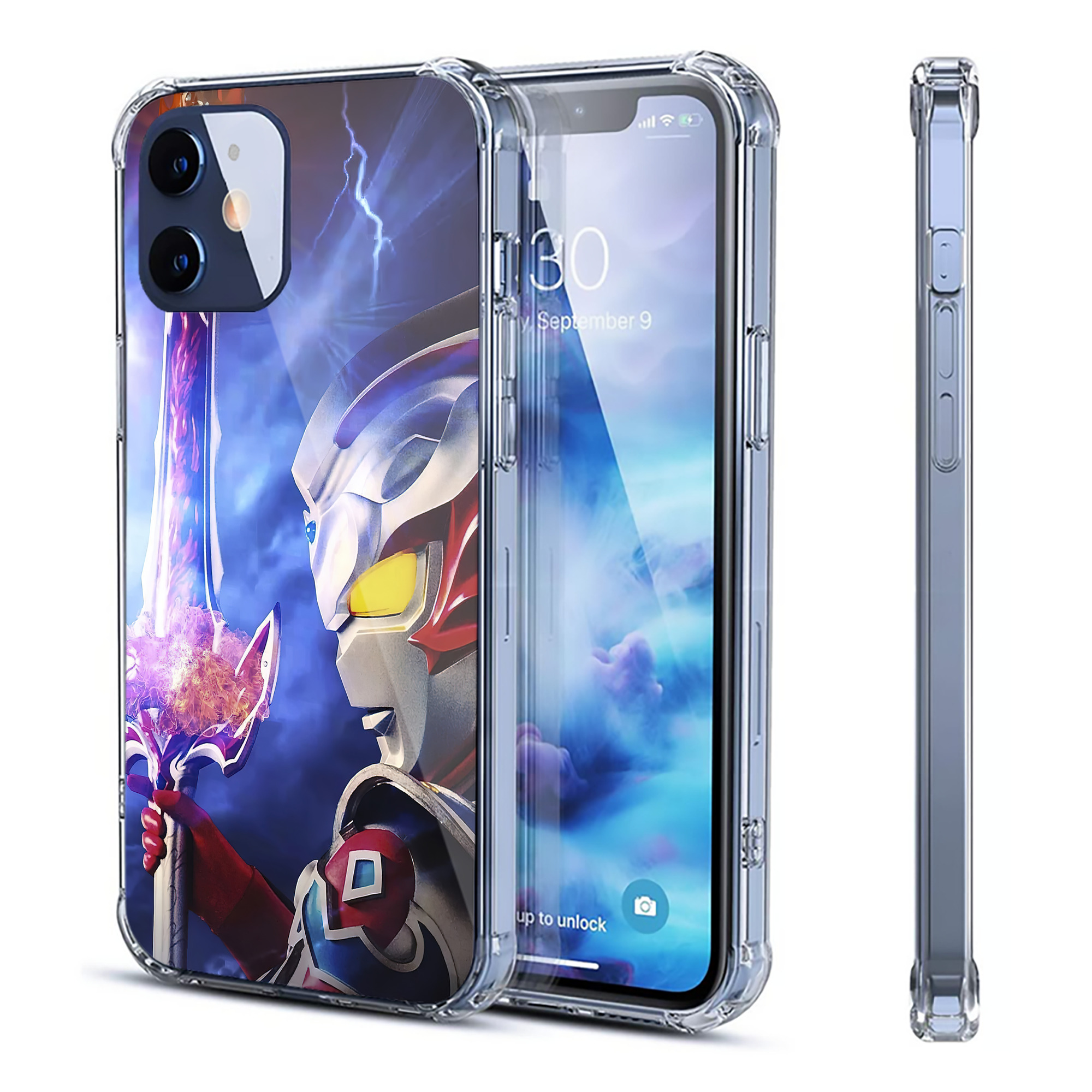 （画像用） ウルトラマン Ultraman 【iPhone 12シリーズ対応】透明スマホケース（クリアソフトケース）